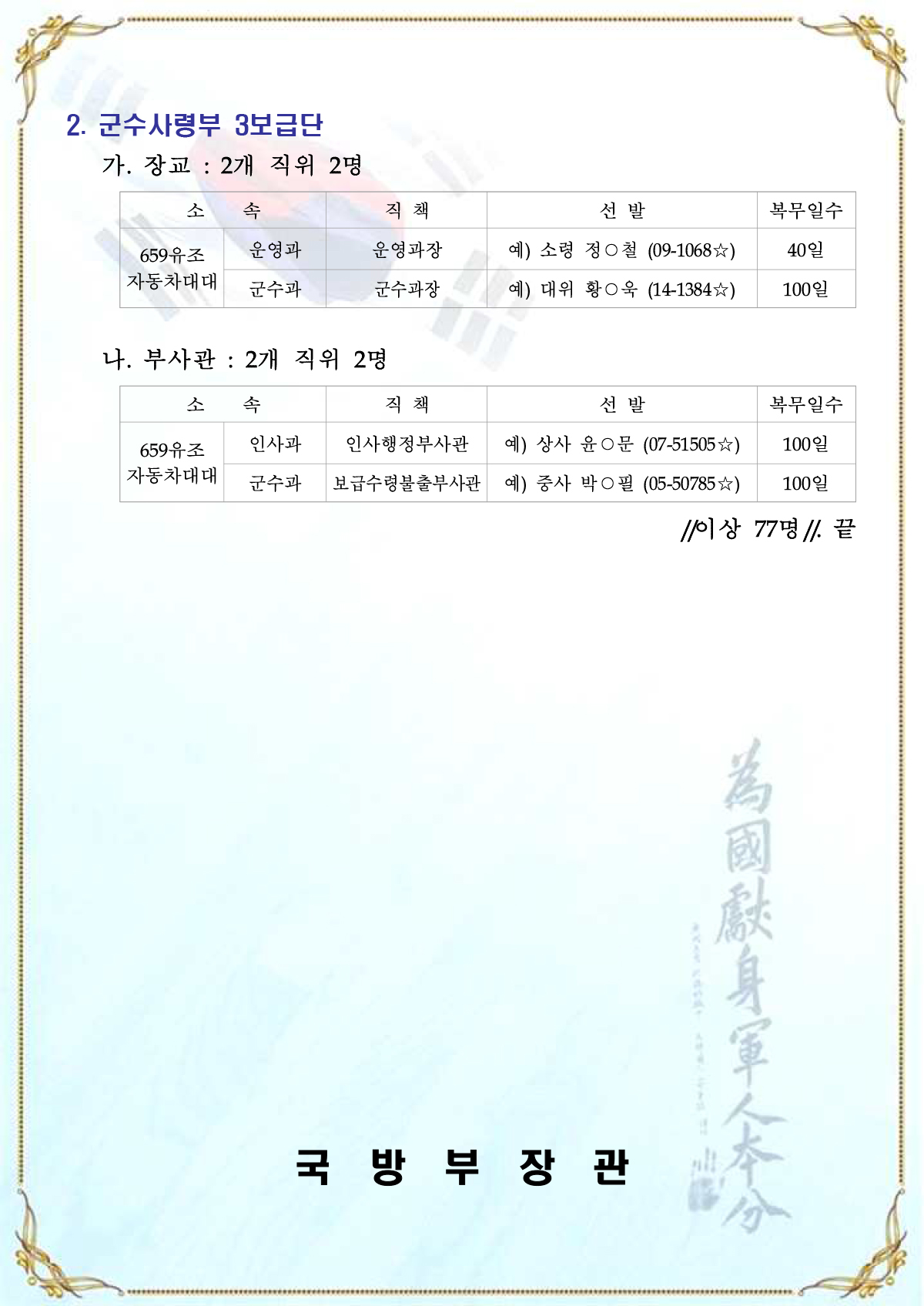 선발결과 4