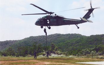 장기상비예비군, 급속헬기하강(Fast Rope)훈련에 참가하다